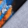 Baumwolljersey Panel Gitarre | Glitzerpüppi – schwarz/orange,  thumbnail number 4
