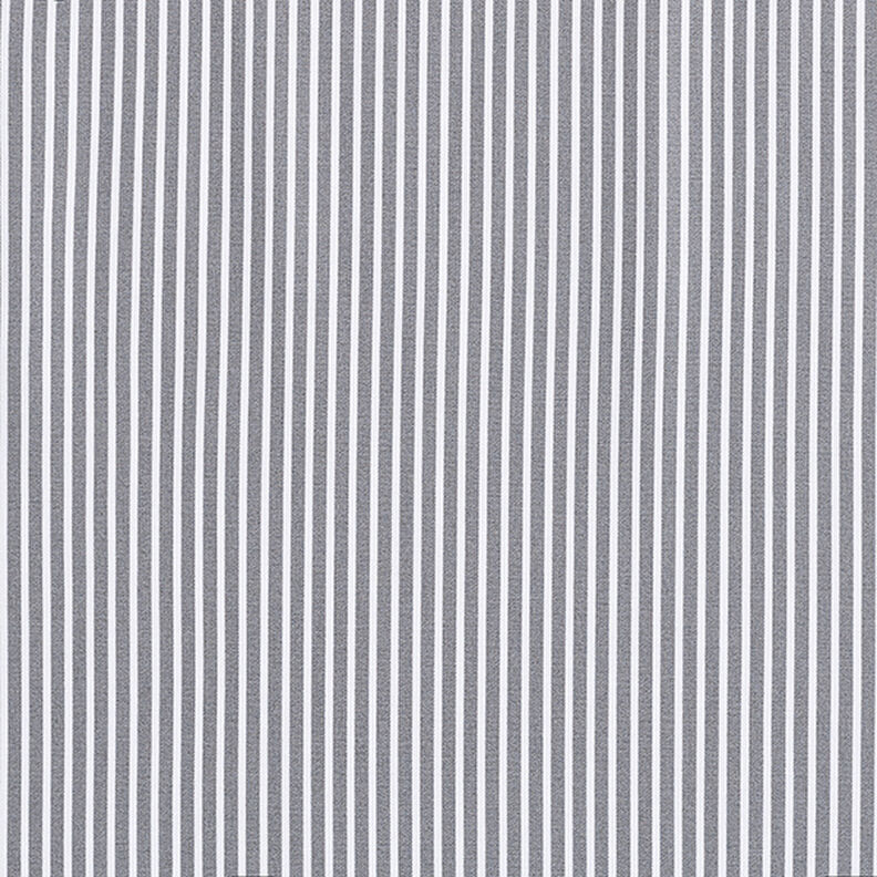 Baumwollpopeline Streifen – grau/weiss,  image number 1