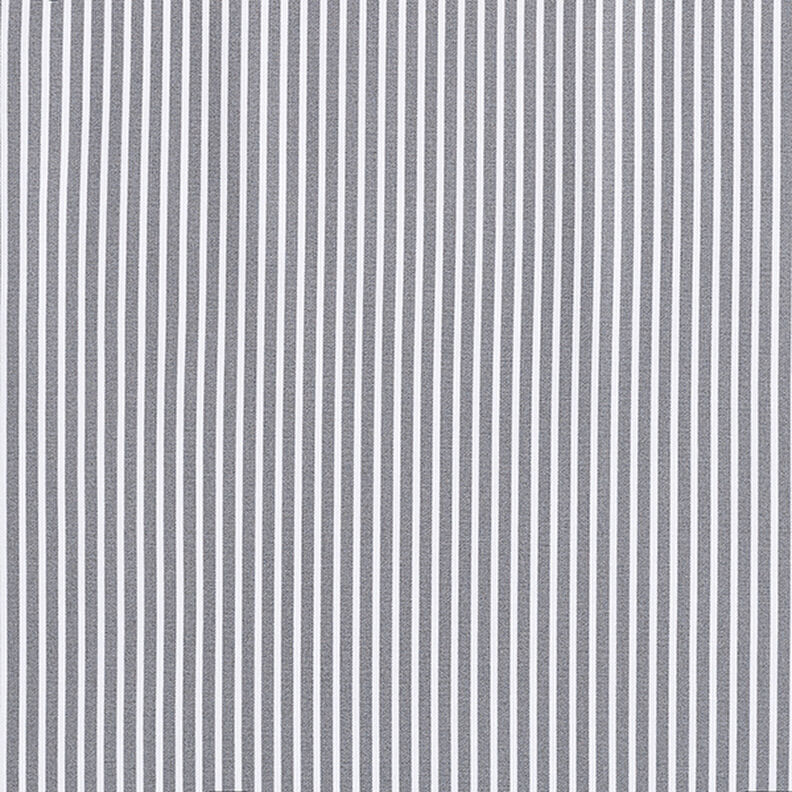 Baumwollpopeline Streifen – grau/weiss,  image number 1