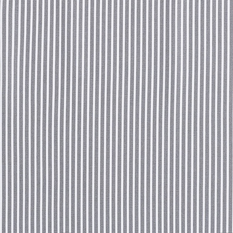 Baumwollpopeline Streifen – grau/weiss, image number 1