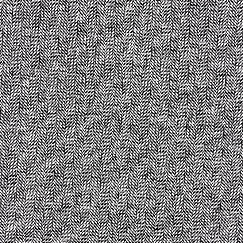 Leinen-Baumwoll-Mix Fischgrat – schwarz,  image number 1