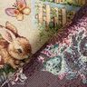 Dekostoff Gobelin Osterhasen im Garten – hellbeige/beere,  thumbnail number 4