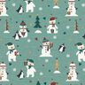 Baumwolljersey Pinguin, Eisbär und Schneemann – schilf,  thumbnail number 1