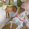 Dekostoff Gobelin Winterlandschaft – elfenbein/helltürkis,  thumbnail number 4
