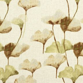 Viskose-Leinen-Mix Ginkgo – hellbeige/maronenbraun, 