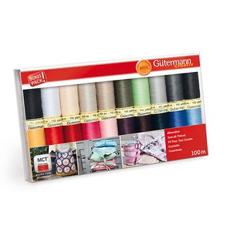 Allesnäher Nähfaden-Set | BONUS PACK! [20 Spulen je 100 m] | Gütermann creativ, 