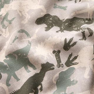 Sweatshirt angeraut Camouflage-Dinos Melange – helltaupe/schilf, 