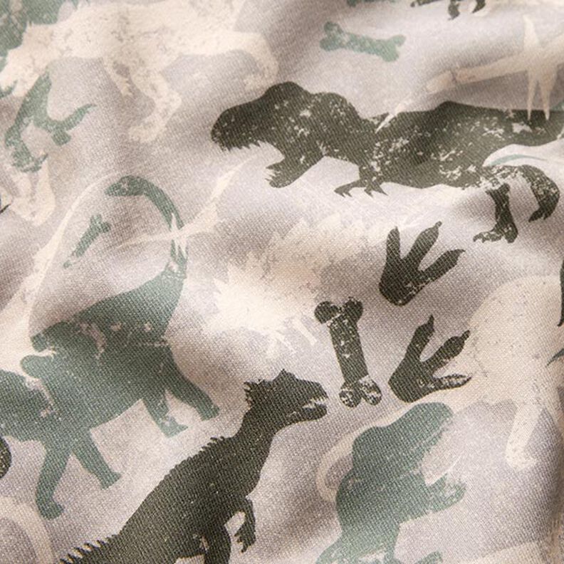 Sweatshirt angeraut Camouflage-Dinos Melange – helltaupe/schilf,  image number 2