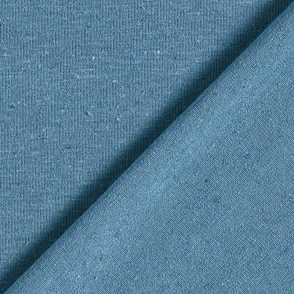 Jersey Baumwoll-Leinen-Mix uni – jeansblau