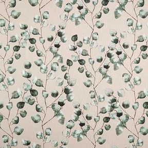 Dekostoff Halbpanama Eukalyptus – natur/mint, 