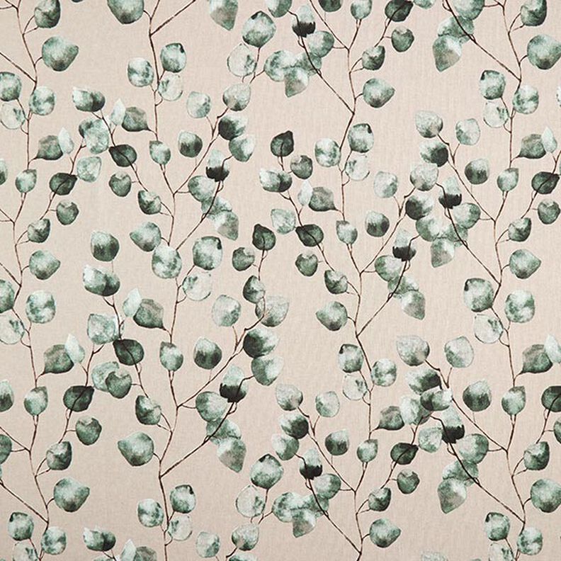 Dekostoff Halbpanama Eukalyptus – natur/mint,  image number 1