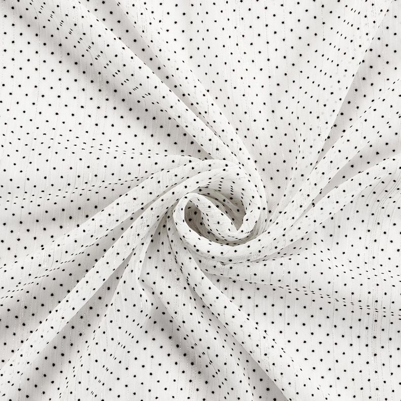Chiffon Glitzerstreifen und Pünktchen – weiss,  image number 3