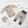 Baumwolljersey Pinguin, Eisbär und Schneemann – mandel,  thumbnail number 6