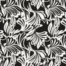 Viskosejersey abstrakte Blumen – schwarz/elfenbein,  thumbnail number 1