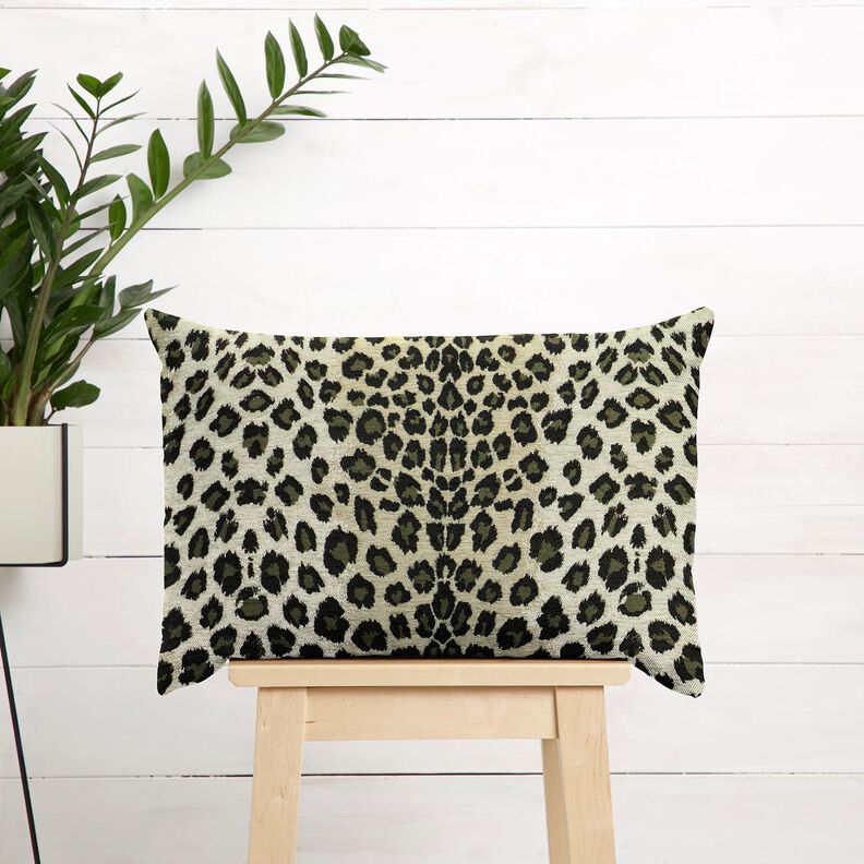Polsterstoff Jacquard Leo – taupe/khaki,  image number 7
