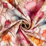 Viskose-Leinen-Mix Blumen und Rosenranken – natur/feuerrot,  thumbnail number 3