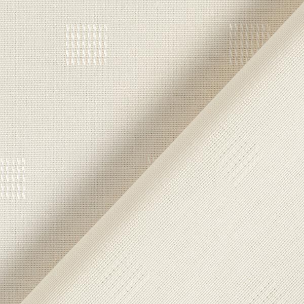 Dekostoff Damast Würfel recycelt – hellbeige | Reststück 50cm
