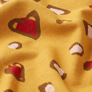 Jacquard Jersey Leo-Herzen – curry, 