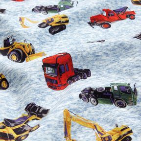 Alpenfleece Trucks und Bagger – jeansblau/grau, 