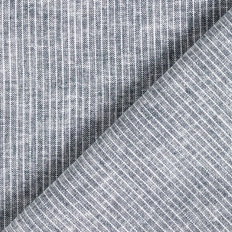 Leinen-Baumwoll-Mix schmale Streifen – nachtblau/weiss,  image number 4