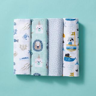 Stoffpaket Popeline Baby – blau, 