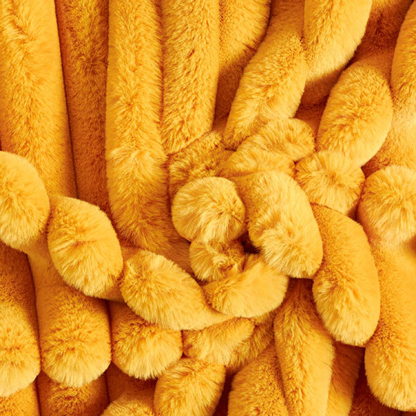 Polsterstoff Kuschelrippe – currygelb, image number 1