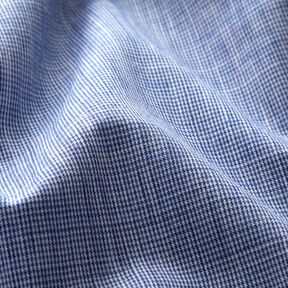 Baumwollstoff Mini Hahnentritt – weiss/jeansblau, 