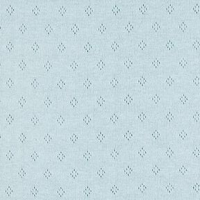 Feinstrickjersey mit Lochmuster – hellblau, 