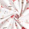 Baumwollstoff Cretonne tanzende Tiere – weiss/rot,  thumbnail number 3