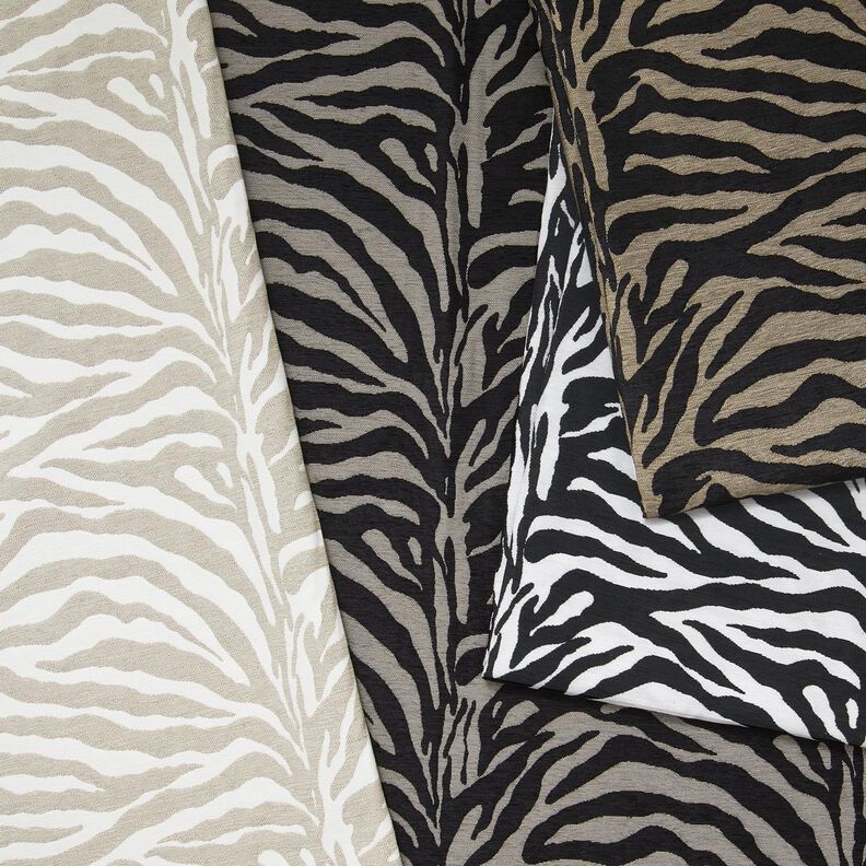 Polsterstoff Jacquard Zebra – anemone/natur,  image number 5
