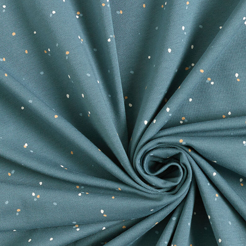 Baumwolljersey unregelmässige Klekse – jeansblau,  image number 3