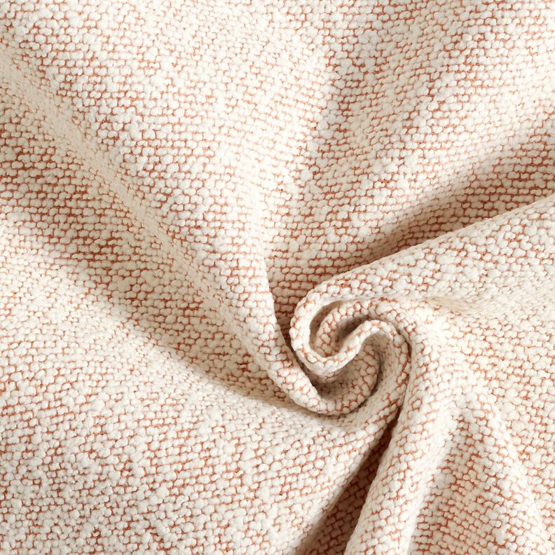 Outdoorstoff feines Bouclé – lachs/wollweiss,  image number 1