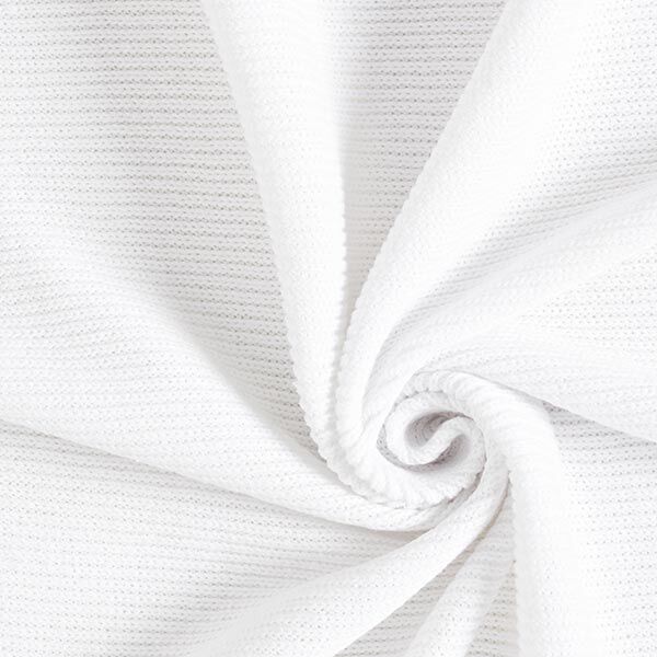 Rippenstrick Baumwollmix Uni – weiss, image number 1