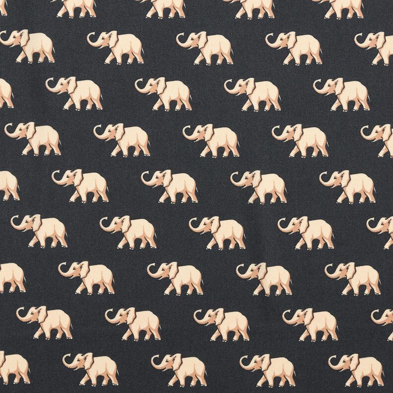 Blusenstoff Elefanten – schwarz,  image number 1