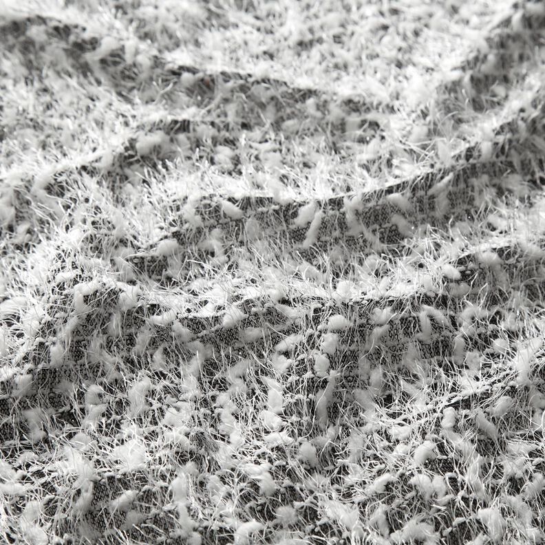 Strickstoff Effektgarn – schwarz/weiss, image number 2
