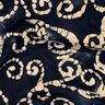 Baumwollstoff Batik-Kringel – schwarzblau/sand,  thumbnail number 2