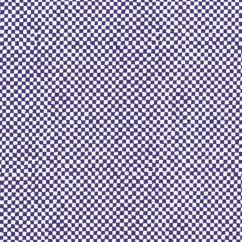 GOTS Baumwolljersey Mini-Karo | TCC x LOOKS by Wolfgang Joop – blaulila/weiss,  image number 1
