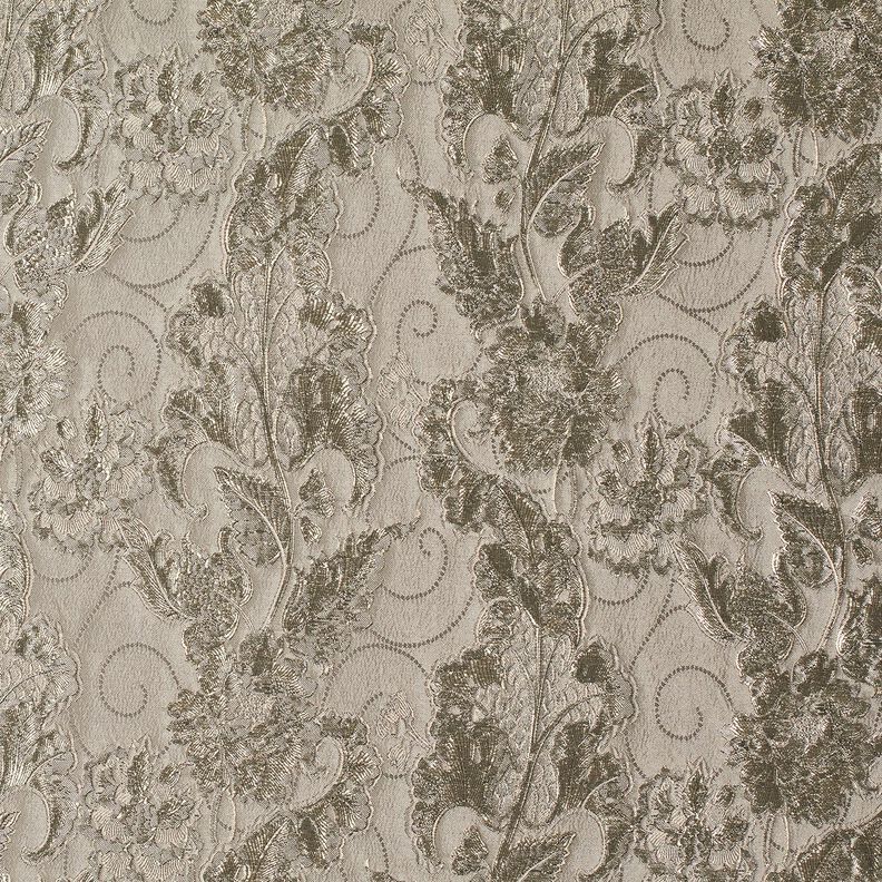 Bekleidungsjacquard Brokat Blumen – taupe, image number 5