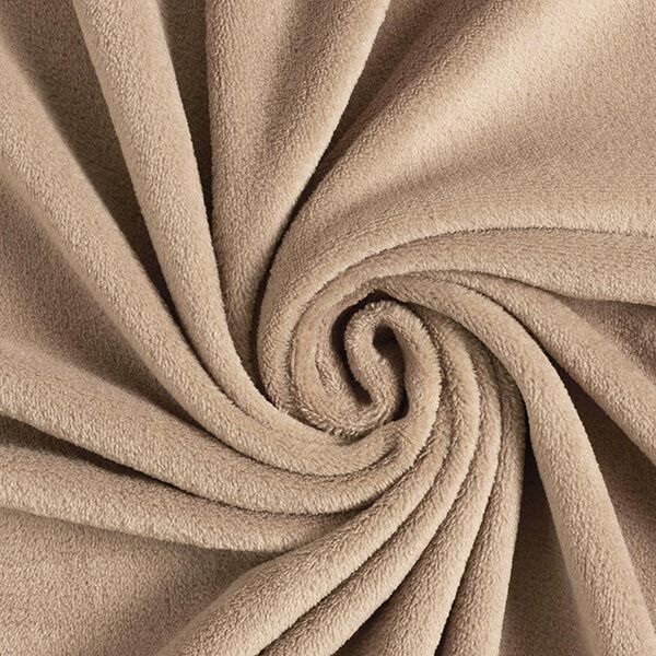 Kuschelfleece – dunkelbeige | Reststück 120cm