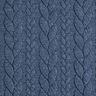 Jerseyjacquard Cloqué Zopfmuster – jeansblau,  thumbnail number 1