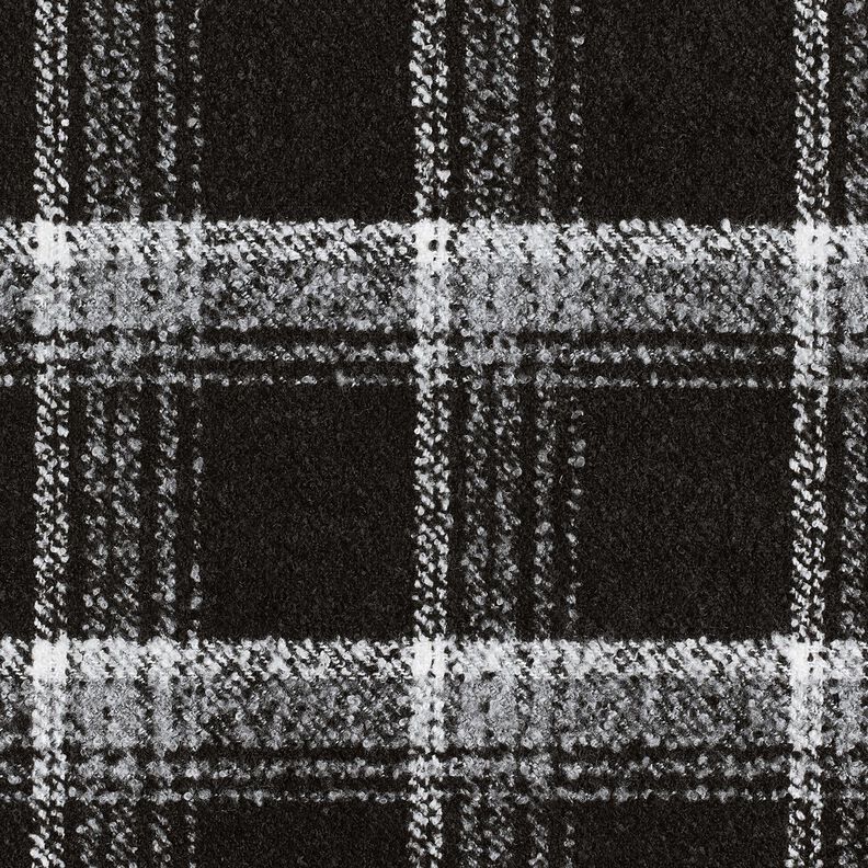 Mantelstoff Boulcé Karo – schwarz/weiss,  image number 2