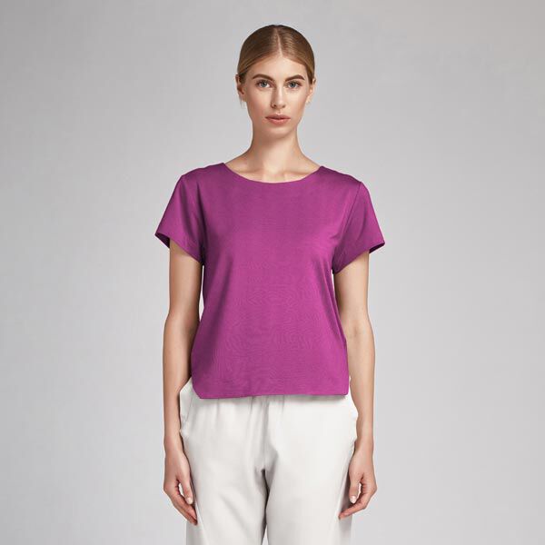 Baumwollpopeline Uni – violett,  image number 6