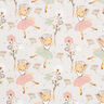 Baumwollpopeline Ballerina im Blumengarten – natur,  thumbnail number 1