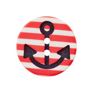 Polyesterknopf Anker gestreift, 