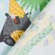 Baumwolljersey Tiere machen Urlaub – babyblau,  thumbnail number 4