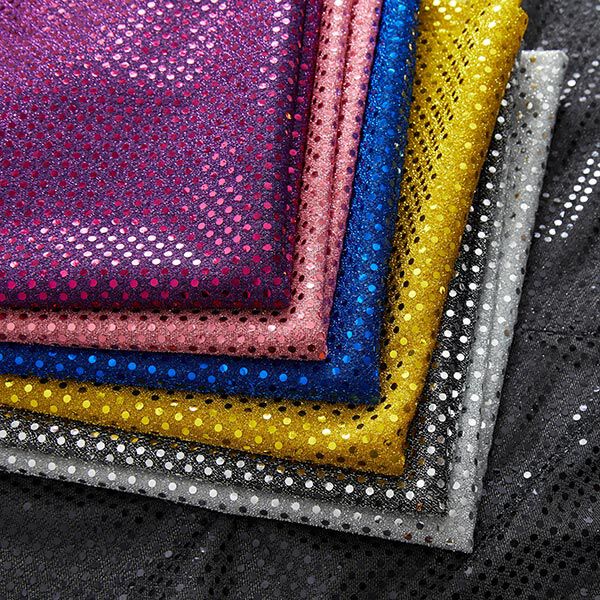 Paillettenstoff kleine Punkte – gold | Reststück 100cm