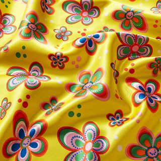Polyestersatin Flowerpower, 