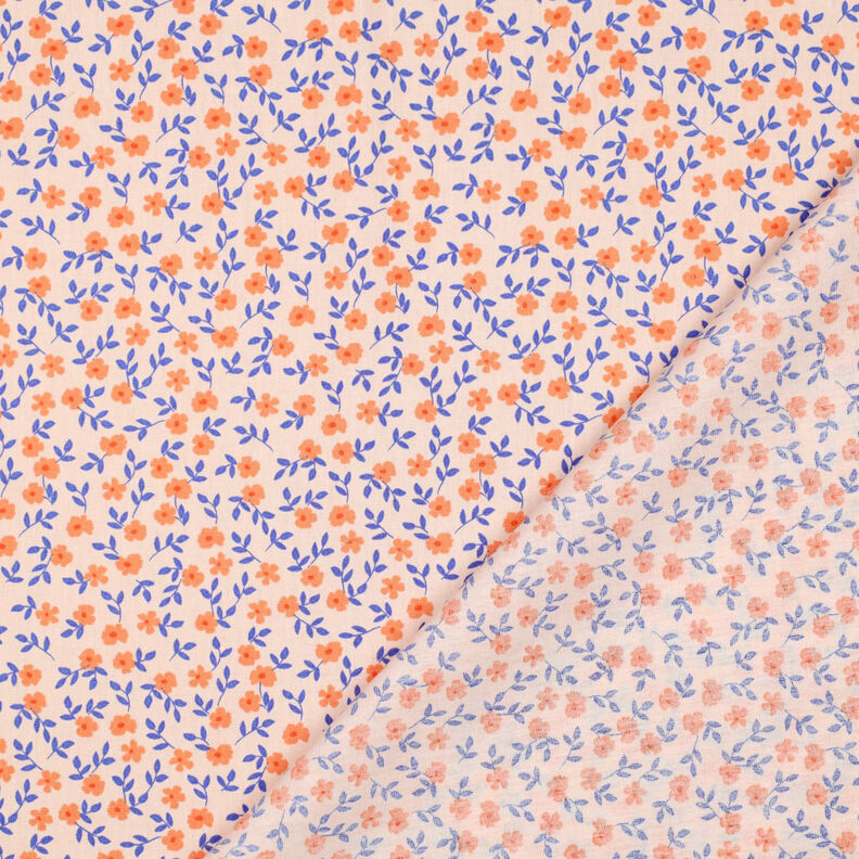 GOTS Baumwollpopeline Streublümchen | Poppy Fabrics – natur/pfirsichorange,  image number 5