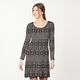 Leichter Strickstoff erhabenen Streifen – schwarz/weiss,  thumbnail number 5