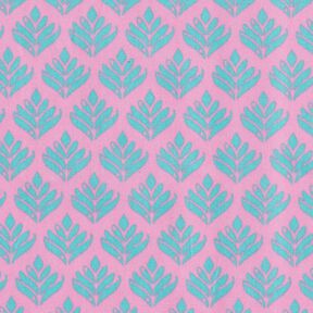 Beschichtete Baumwolle abstrakte Fächer – rosa/aquablau, 
